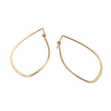 Mussel Hoop Earrings in 14k Yellow Gold