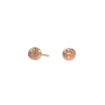 Smashed Sand Post Earrings in 18k Rose Gold