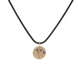Constellation of Taurus Necklace in 14k Yellow Gold with Color Shift & Caramel Candy Sapphires