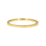 Slim Band in Sand-Textured 18k Yellow Gold