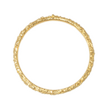 Skinny Round Sand Band in 18k Yellow Gold