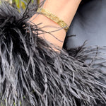 Kinoko Oval Bangle Bracelet in Yellow Bronze