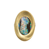 Klimt Ring in 18k Gold and Oxidized Silver