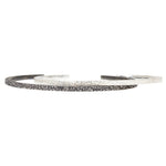 Hammered Sand Cuff Bracelet in Silver