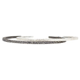 Hammered Sand Cuff Bracelet in Silver