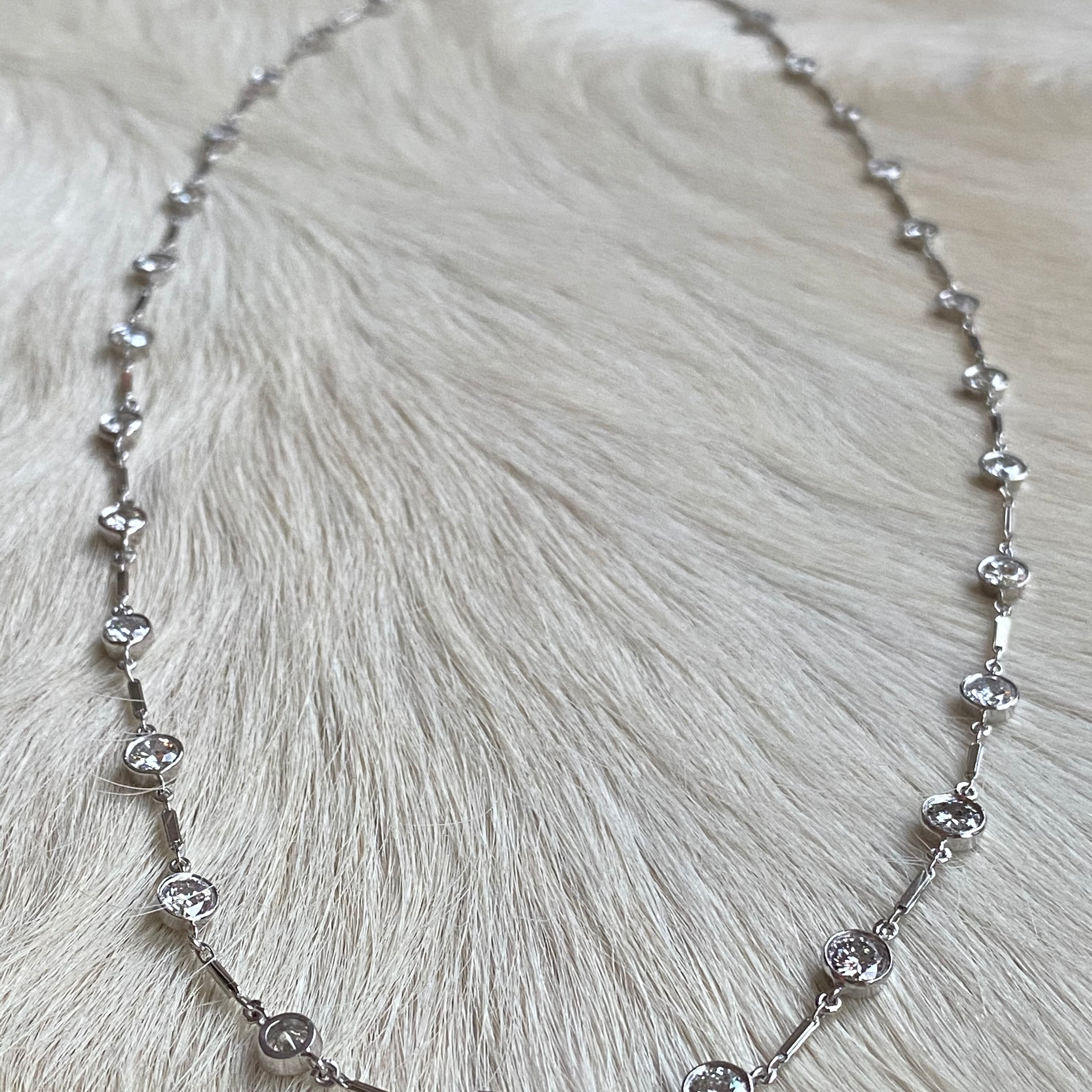 Custom Diamond Chain Necklace in Platinum