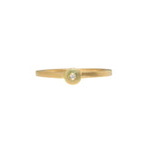 Stacking Circle Rings in 18k Yellow Gold with White Diamond