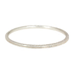 Channel Bangle in Brushed Silver with 9 White Sapphires