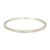 Channel Bangle in Brushed Silver with 9 White Sapphires