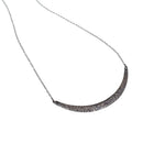 Compressed Sand Bar Necklace in Oxidized Silver