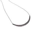 Compressed Sand Bar Necklace in Oxidized Silver