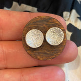 Organic Round Topography Posts in Silver