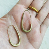 Oval Katachi Hoops in Bronze