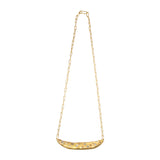 Custom Bar Necklace in 18k Gold with White and Cognac Diamonds