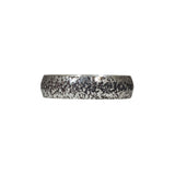 Compressed Sand Band in Oxidized Silver