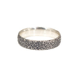 Oxidized Silver Sand Band