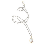 Large Loave Cultured Pearl Pendant in 22k Gold