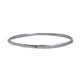 Hammered Twist Oval Bangle in Oxidized Silver with 9 Autumn Diamonds