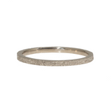 Slim Band in Sand-Textured 14k Palladium White Gold