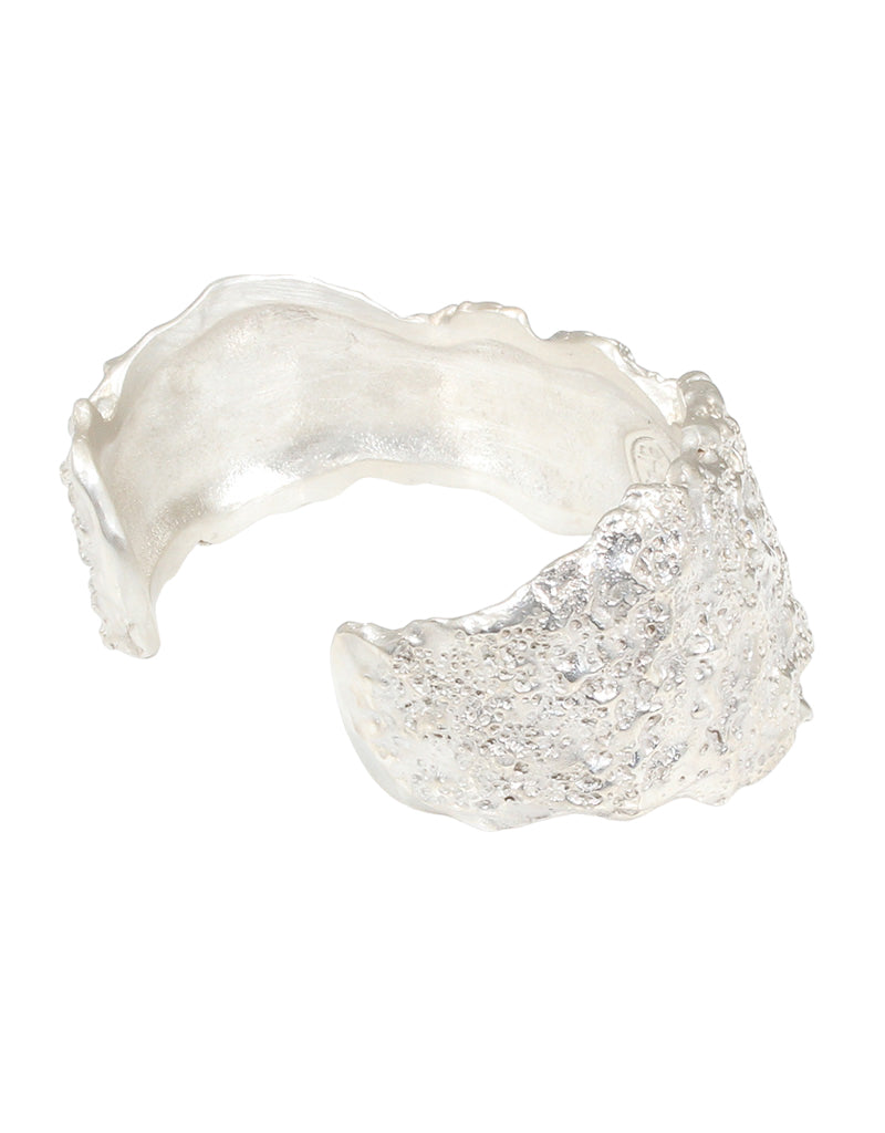 Aki Coral Cuff in Brushed Silver