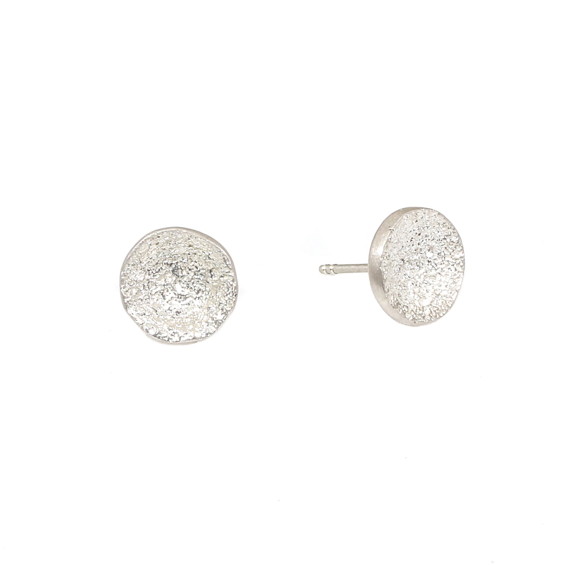 Organic Round Topography Posts in Silver