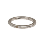 2.5mm Modeled Band in Palladium with White & Cognac Diamonds