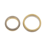 Custom Set of Dipped Bands in 18k Palladium White Gold and 18k Yellow Gold
