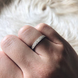 Tapered Sand Band in Silver