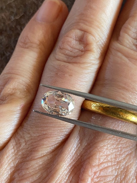 CUSTOM OMC Light Champagne Diamond Ring in 18k Warm White Gold