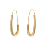 Oval Katachi Hoops in Bronze