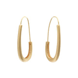 Oval Katachi Hoops in Bronze