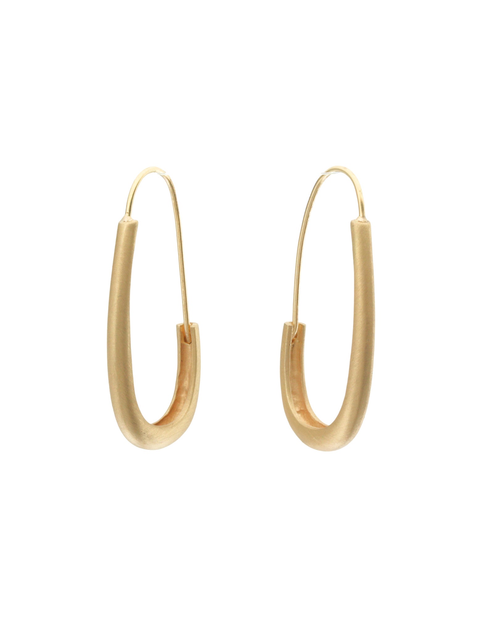 Oval Katachi Hoops in Bronze