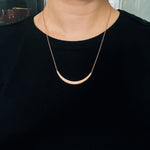 Compressed Sand Bar Necklace in 14k Rose Gold