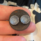 Organic Round Topography Posts in Oxidized Silver