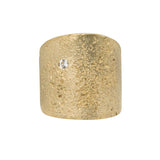 Textured Cuba Ring in Bronze with 2.5 mm White Sapphire