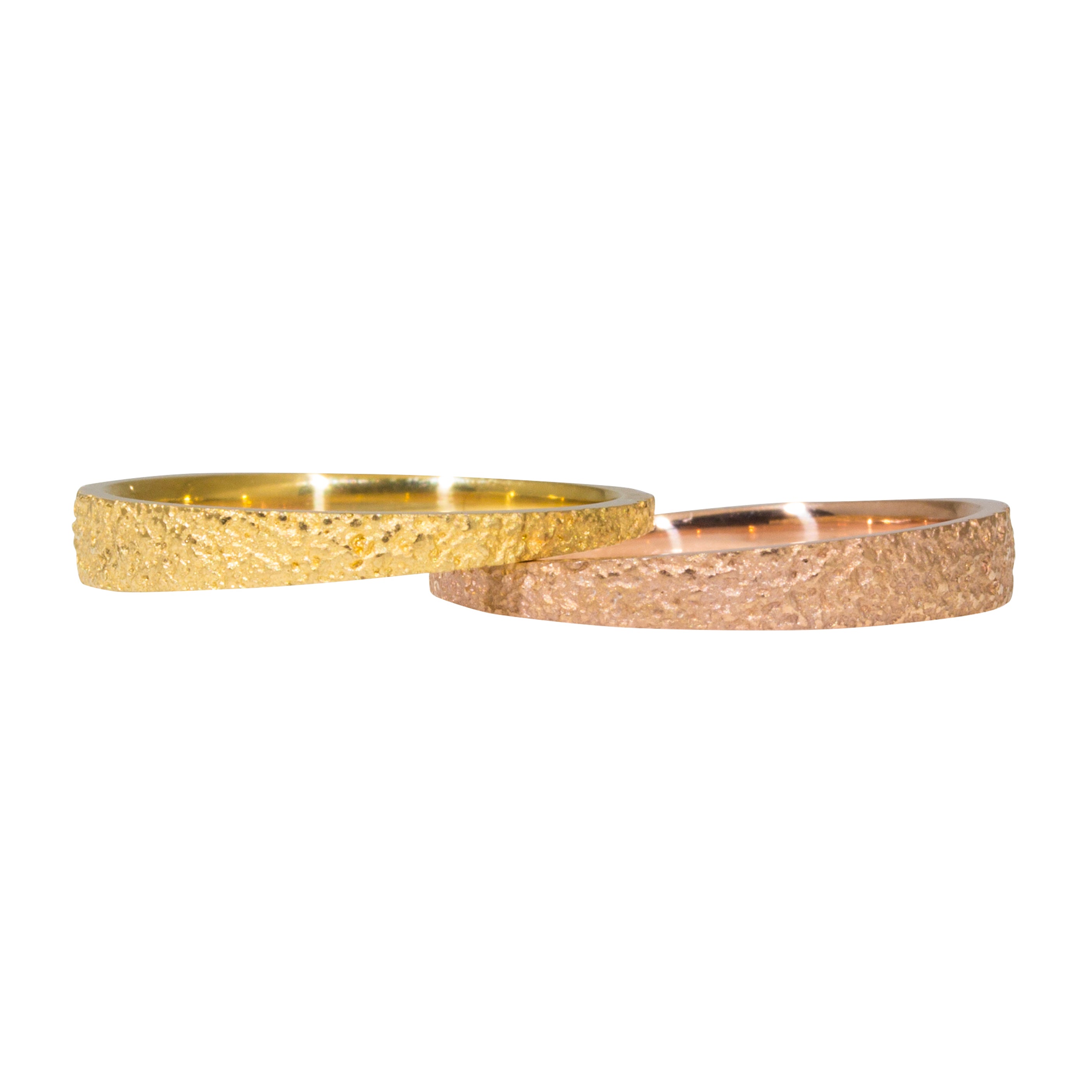 Tapered Sand Band in 18k Yellow Gold