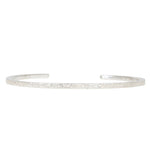Hammered Sand Cuff Bracelet in Silver