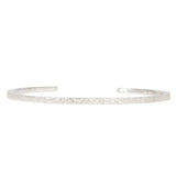 Hammered Sand Cuff Bracelet in Silver