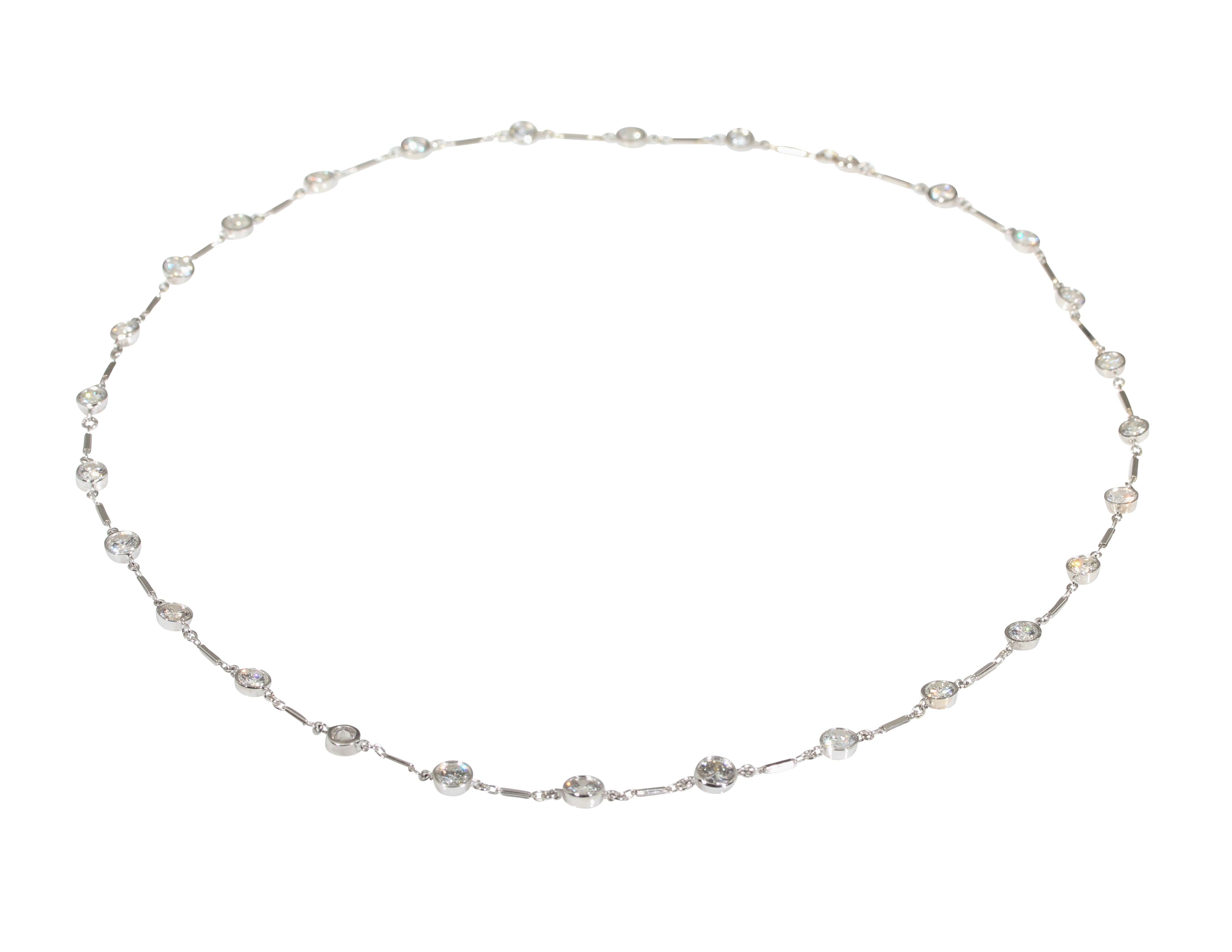 Custom Diamond Chain Necklace in Platinum