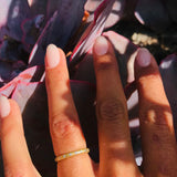 Anniversary Diamond Band with Sand Texture in 18k Yellow Gold