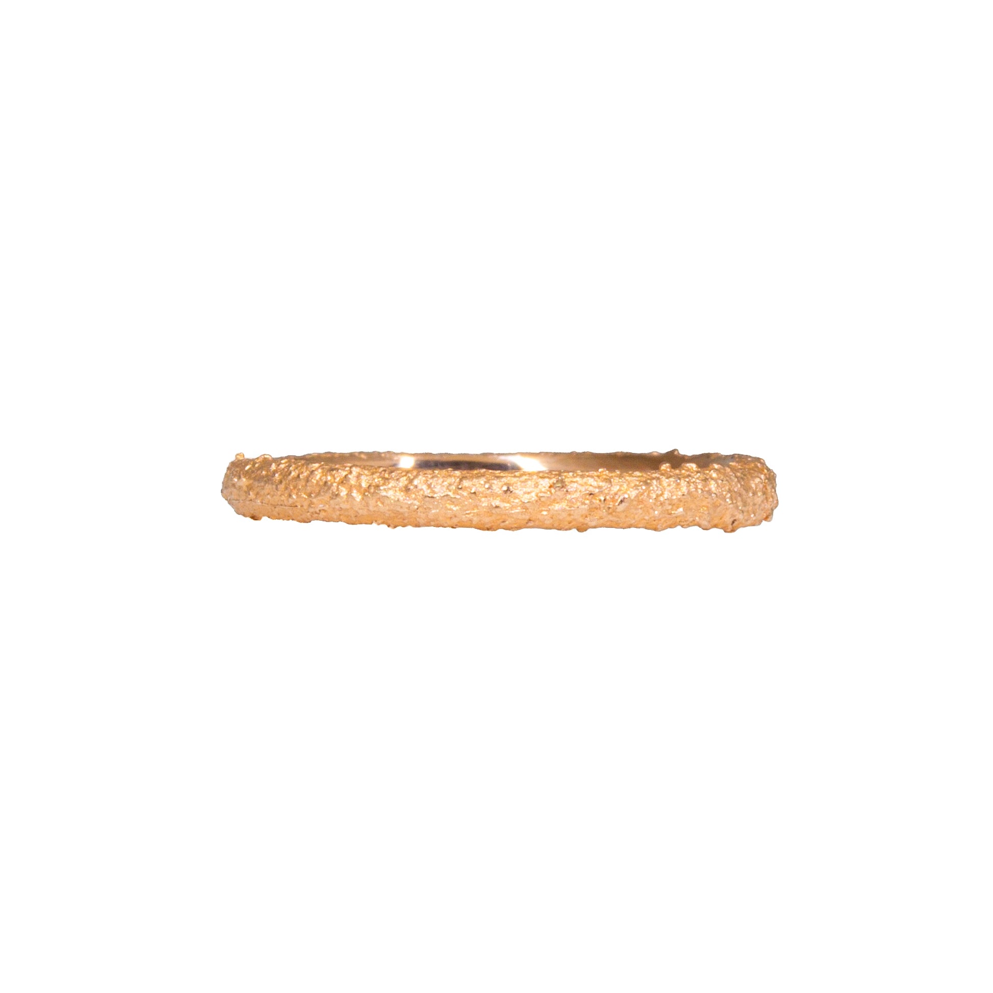 Round Sand Band in 14k Rose Gold