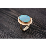 Australian Opal Ring in 22k and 18k Gold