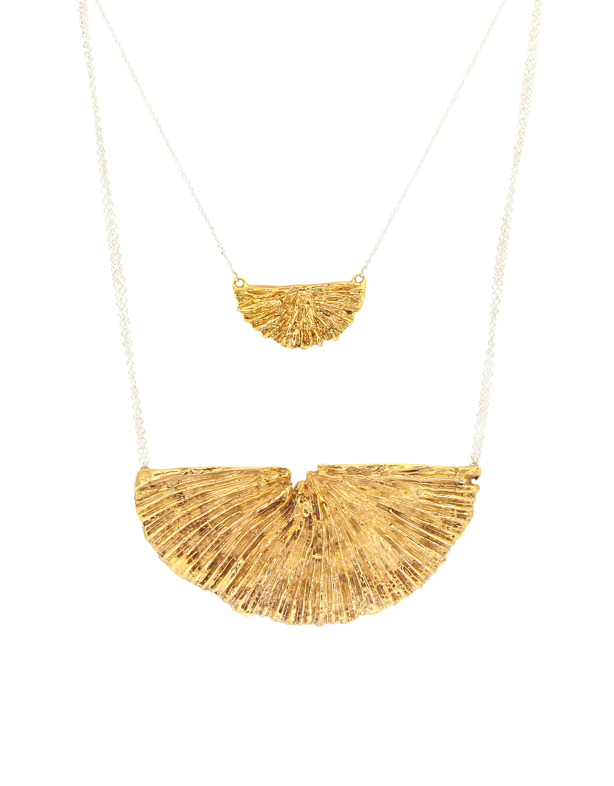 Large Kinoko Necklace in Yellow Bronze