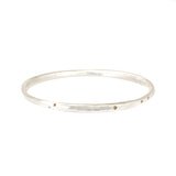 Oval Hammered Twist Bangle with (11) Autumn Diamonds in Silver