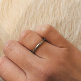 2.5mm Modeled Band in 18k Palladium White Gold with White & Cognac Diamonds