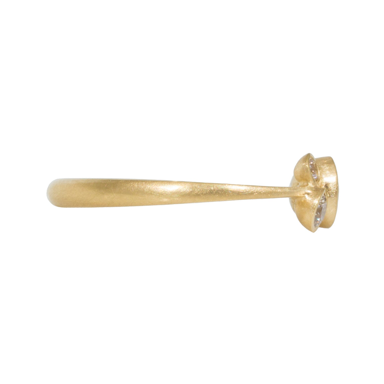 Cluster Engagement Ring with Lab-Grown Diamonds in 18k Yellow Gold