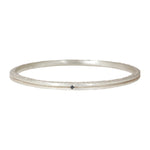 Channel Bangle in Brushed Silver with 4 Black Sapphires