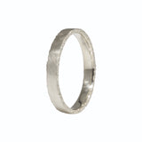 Narrow Sand Edge Band in 14k Palladium White Gold