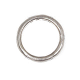 4mm Half Round Modeled Band with Rose Cut Diamonds in 18k Palladium White Gold