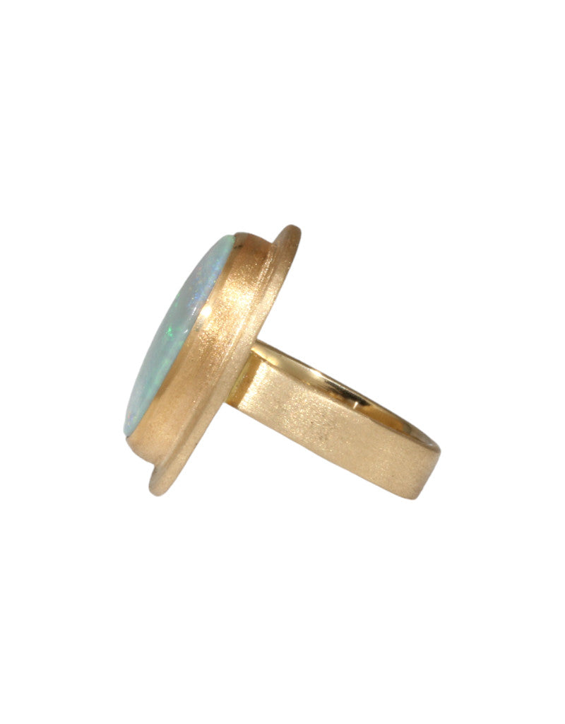 Australian Opal Ring in 22k and 18k Gold